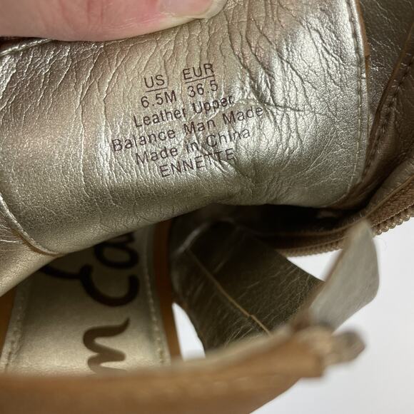 Sam Edelman Ennette Lace Up Open Toe Block Heel Sz. 6.5 Hippie Cottage Boho - Picture 11 of 12